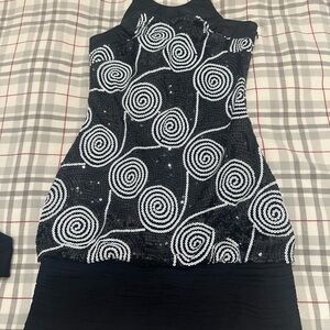 Cache Black Satin Dress